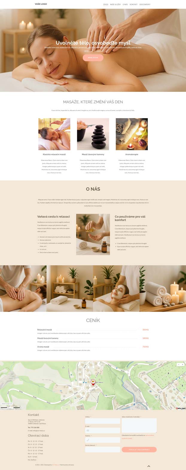 Webová šablona pro Spa a wellness